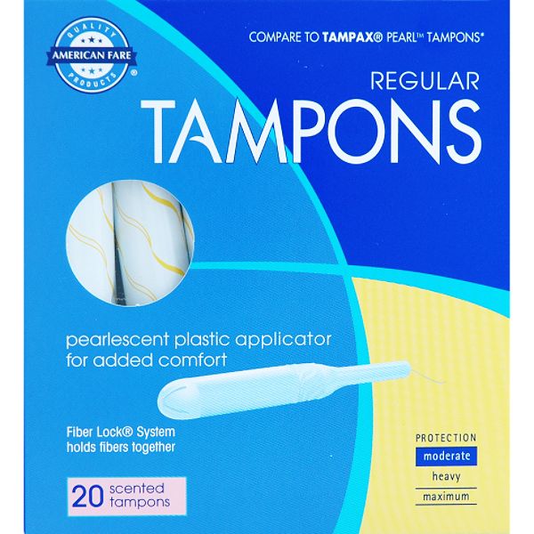 American Fare Regular Tampons Scented Box 20 Count 31779612