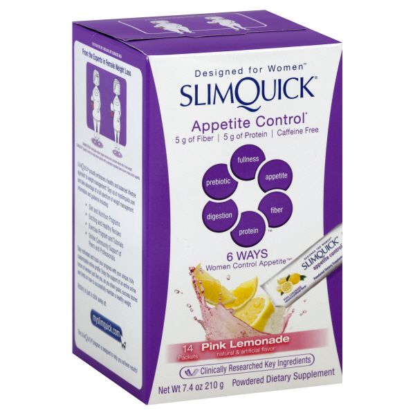 SlimQuick Appetite Control, Pink Lemonade, 14 packets [7.4 oz (210 g)]