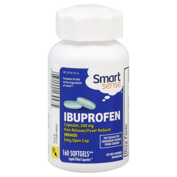 Smart Sense Ibuprofen, 200 mg, Softgels, 160 softgels at Kmart.com
