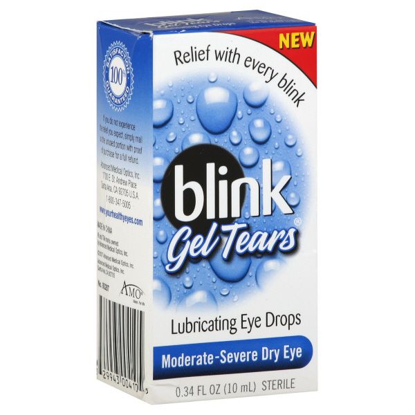 Amo Blink Gel Tears Eye Drops, Lubricating, Moderate-Severe Dry Eye, 0.34 fl oz (10 ml) at Kmart.com