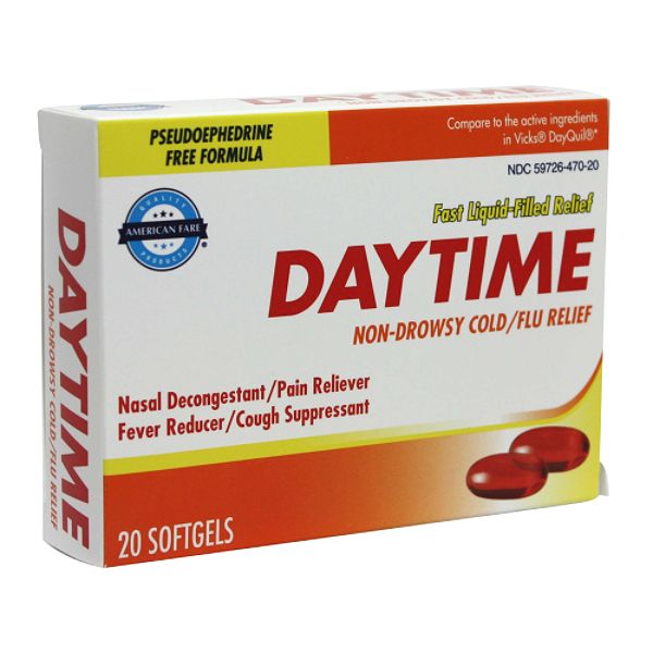 American Fare Daytime Nondro Cold/flu 20 Count AF-007 F47AF20