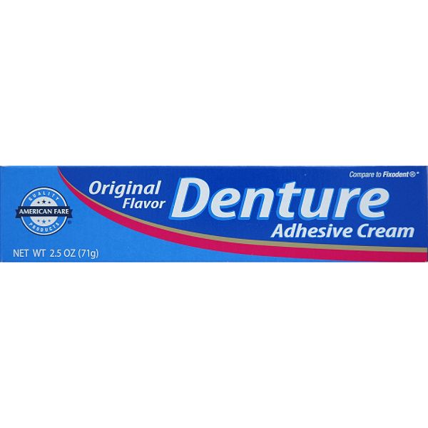 American Fare Denture Adhesive Cream Original 2.5 Ounce 35552811
