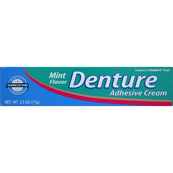 American Fare Denture Adhesive Cream Mint 2.5 Ounce 35552812