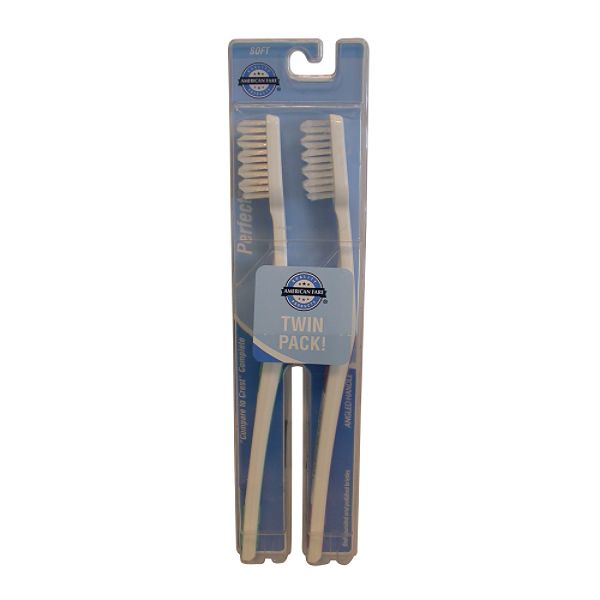American Fare Perfect Angle Edge Toothbrush, Soft - 2 Pack 102696103