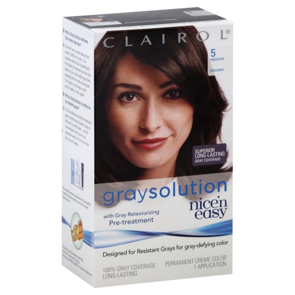 Clairol Nice 'N Easy Gray Solution Permanent Creme Color, Medium Brown 5, 1 application at Kmart.com