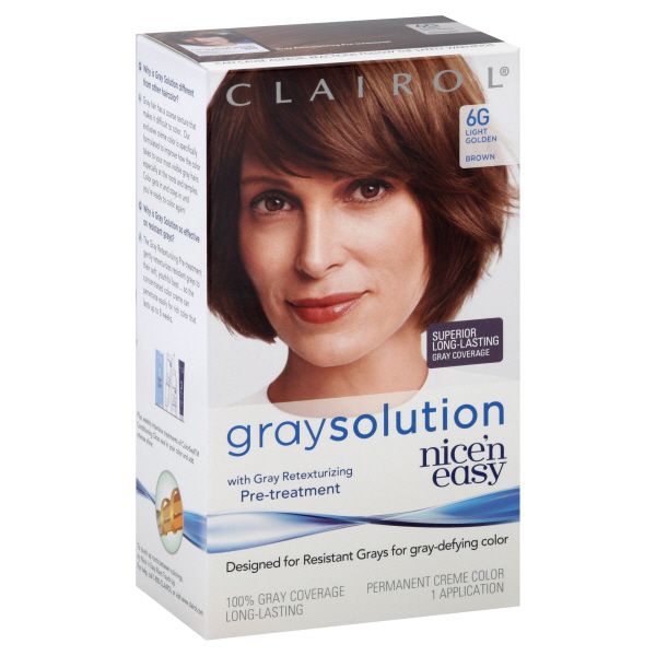 Clairol Nice 'N Easy Gray Solution Permanent Creme Color, Light Golden Brown 6G, 1 application at Sears.com