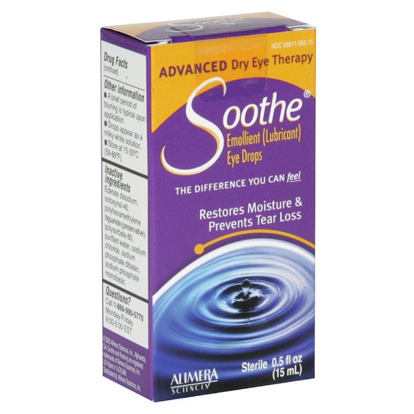 Alimera Sciences Soothe Emollient (lubricant) Eye Drops, 0.5 Fl Oz 622228