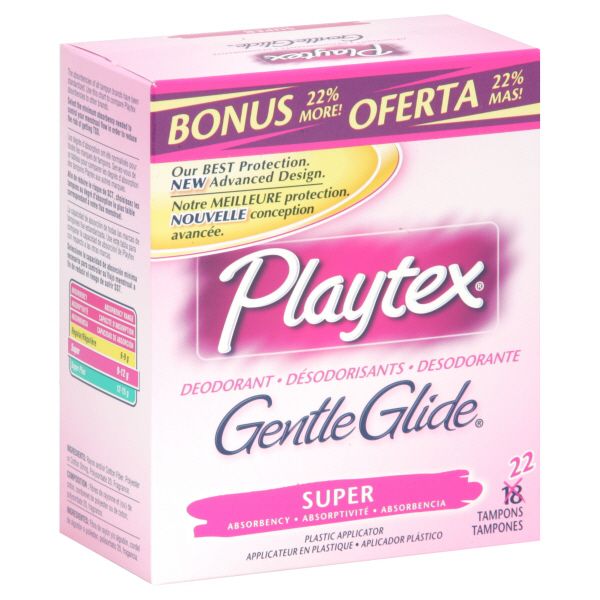 Playtex Gentle Glide Tampons, Super Absorbency, Deodorant, 22 tampons at Kmart.com