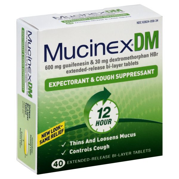 Mucinex DM Expectorant &Cough Suppressant, 12 Hour, Extended-Release Bi-Layer Tablets, 40 tablets at Kmart.com