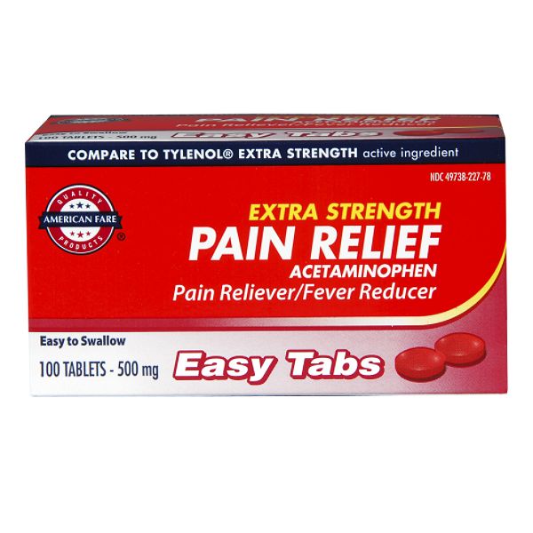 American Fare Acetaminophen Tablets 100-count S2307AF