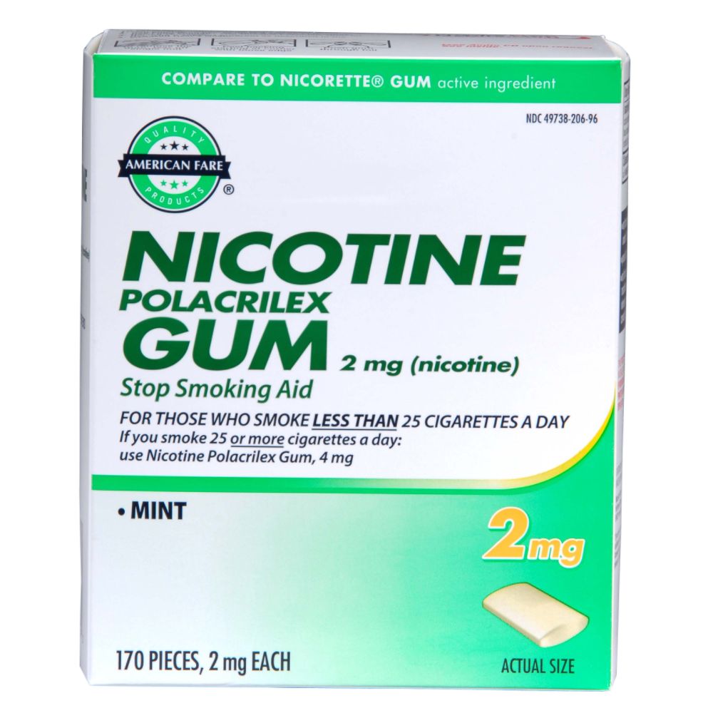 American Fare Stop Smoking Gum Mint 2 mg 170 Count at Kmart.com
