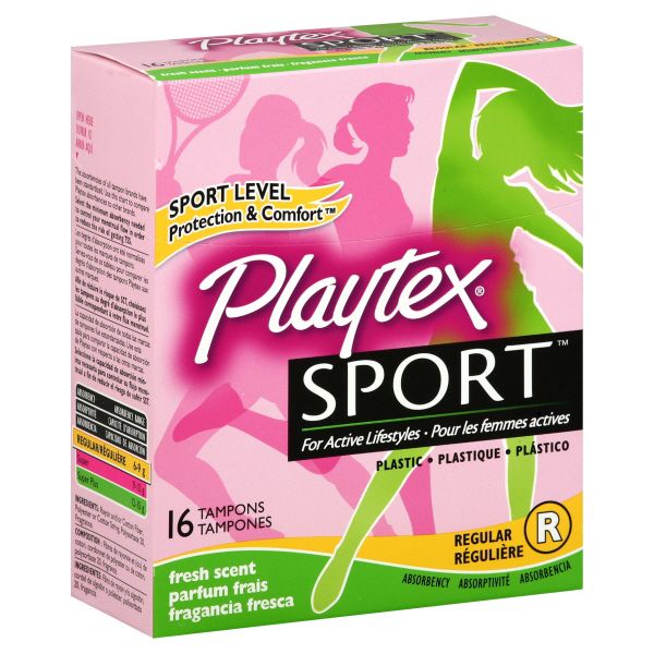 Playtex Sport Tampons, Plastic, Regular Absorbency, Fresh Scent, 16 tampons at Kmart.com