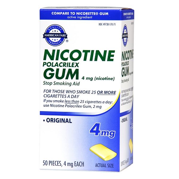 American Fare Stop Smoking Gum Original 4 Mg 50 Count 57878111