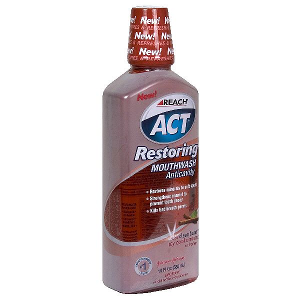 Act Act Restoring Anticavity Mouthwash, Icy Cool Cinnamon, 18 Fl Oz 59804511