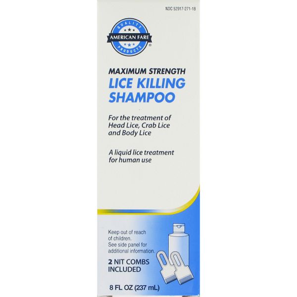 American Fare Maximum Strength Lice Killing Shampoo 8 Fluid Ounce Box 68050013