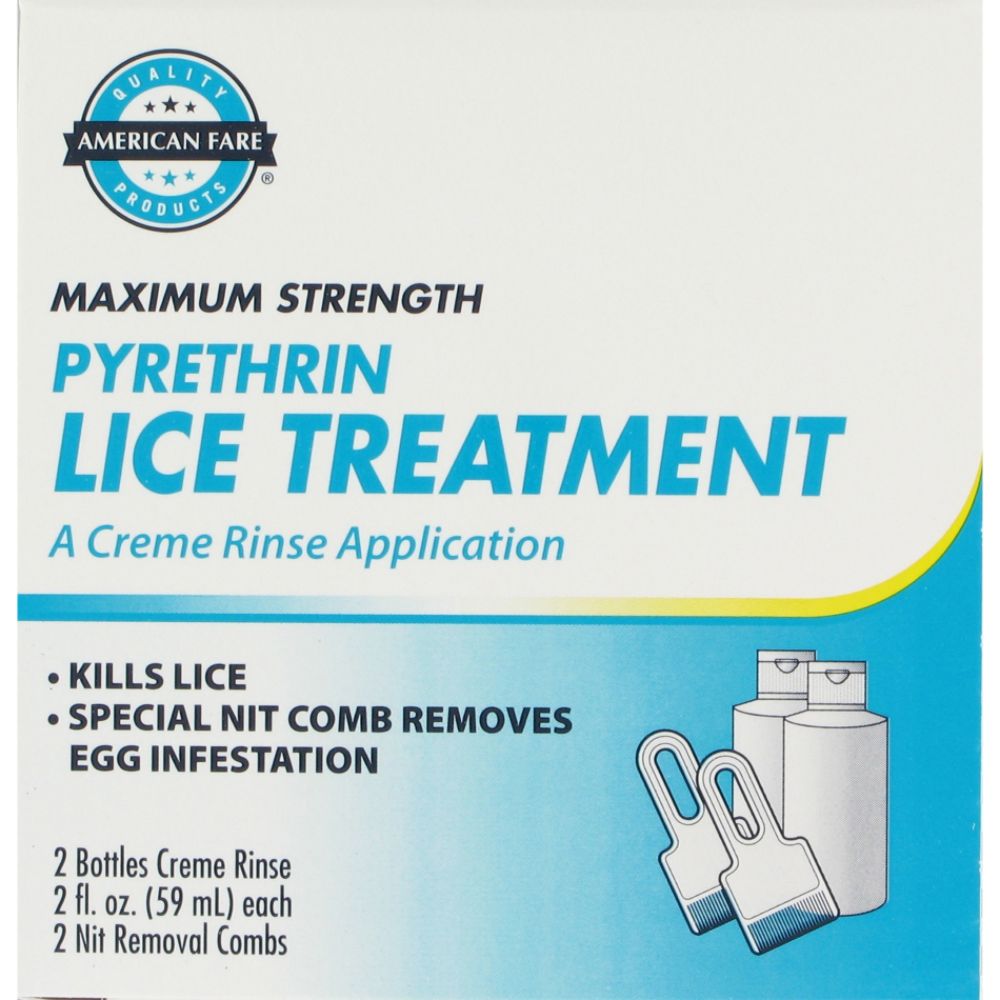 American Fare Maximum Strength Pyrethrin Lice Treatment A Crème Rinse 2 Pack at Kmart.com