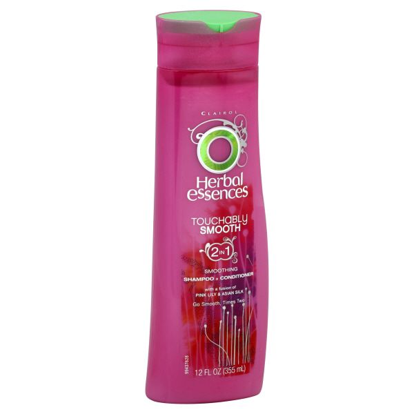 Herbal Essences Touchably Smooth Shampoo + Conditioner, 2 In 1 Smoothing, 12 fl oz (355 ml)