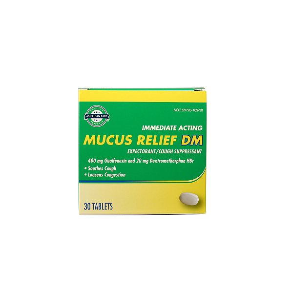 American Fare Mucus Relief Expectorant Cough Suppressant Tablets 30      31814