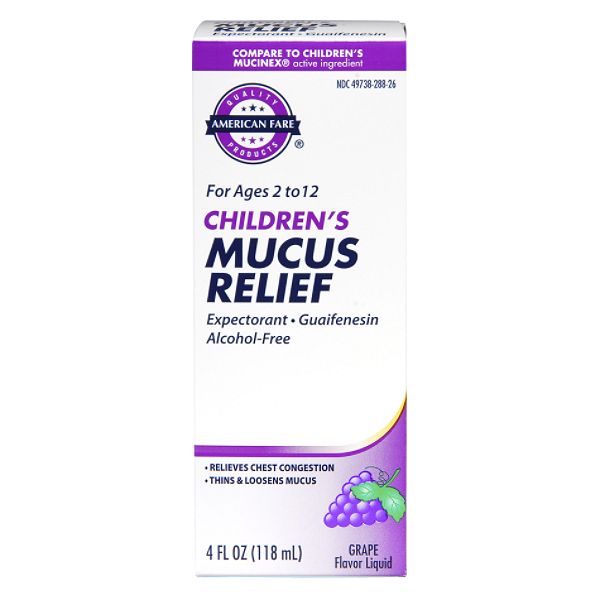 American Fare Childrens Cough/cold Liquid Grape 4 Fluid-ounce 28826-1