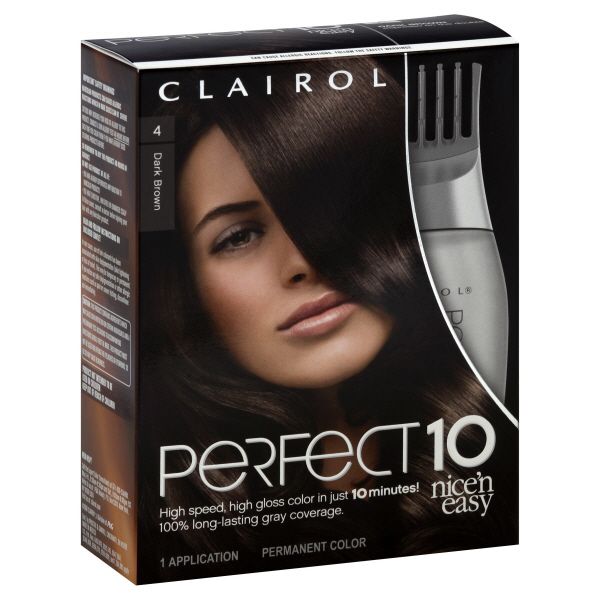Clairol Nice 'N Easy Perfect 10 Permanent Color, Dark Brown 4, 1 application at Sears.com