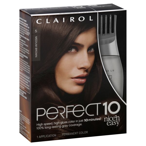 Clairol Nice 'n Easy Perfect 10 Permanent Color, Medium Brown 5, 1 application at Sears.com