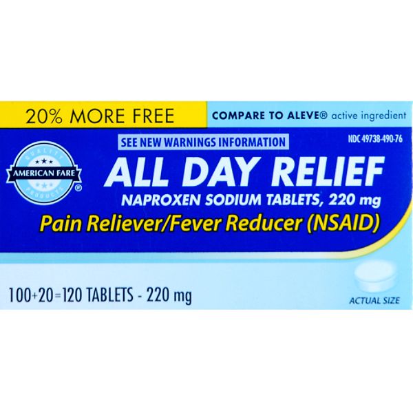 American Fare Naproxen Sodium Tablets 100-count A3423