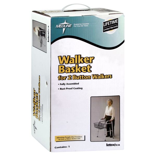Medline Walker Basket, for 2 Button Walkers, 1 basket at Kmart.com