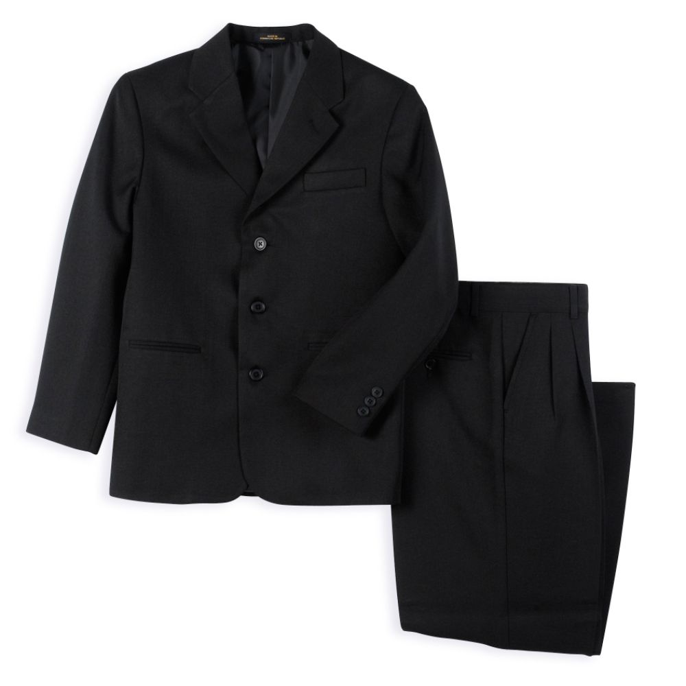 Dockers Boy's Husky Solid Black Herringbone Suit at Sears.com