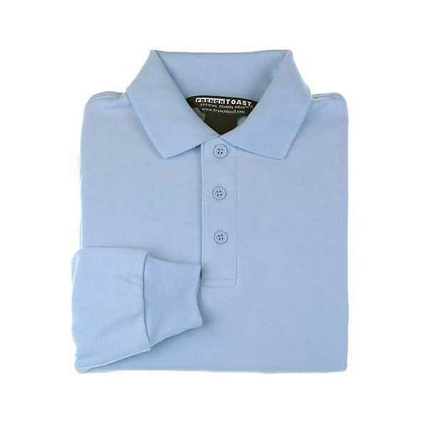 French Toast School Uniforms Unisex Long Sleeve Interlock Knit Polo