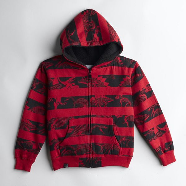 Top Heavy Boys 4 7 Fleece Lined Hoodie With Vintage Bones Screen