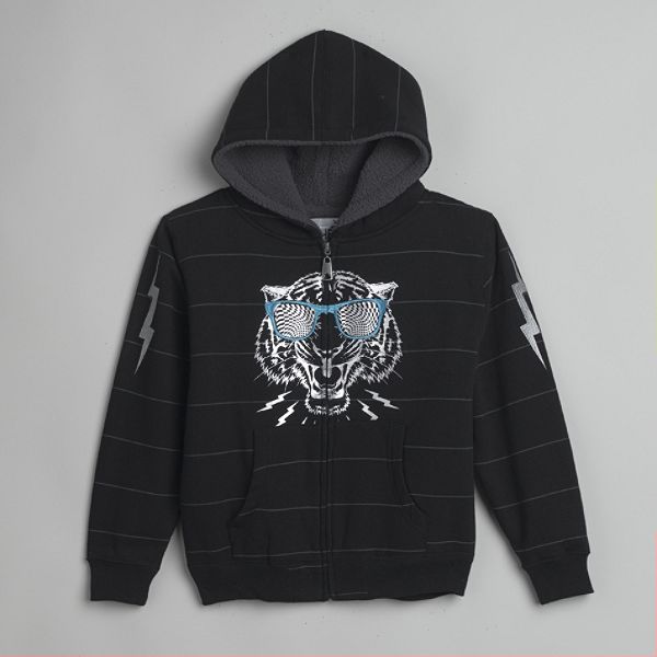 Top Heavy Boys 4 7 Long Sleeve Lined Fleece Hoodie With Shout It Out