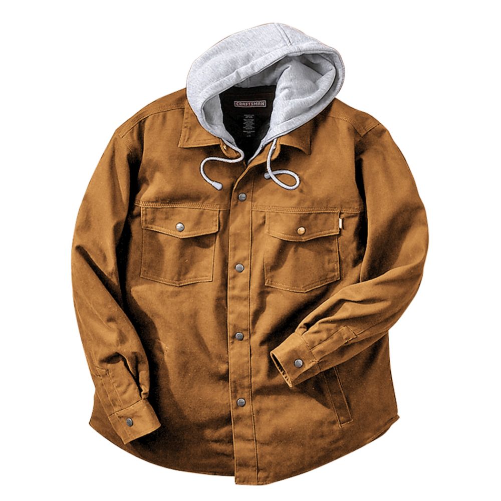 Craftsman Canvas Hooded Shirt Jacket
