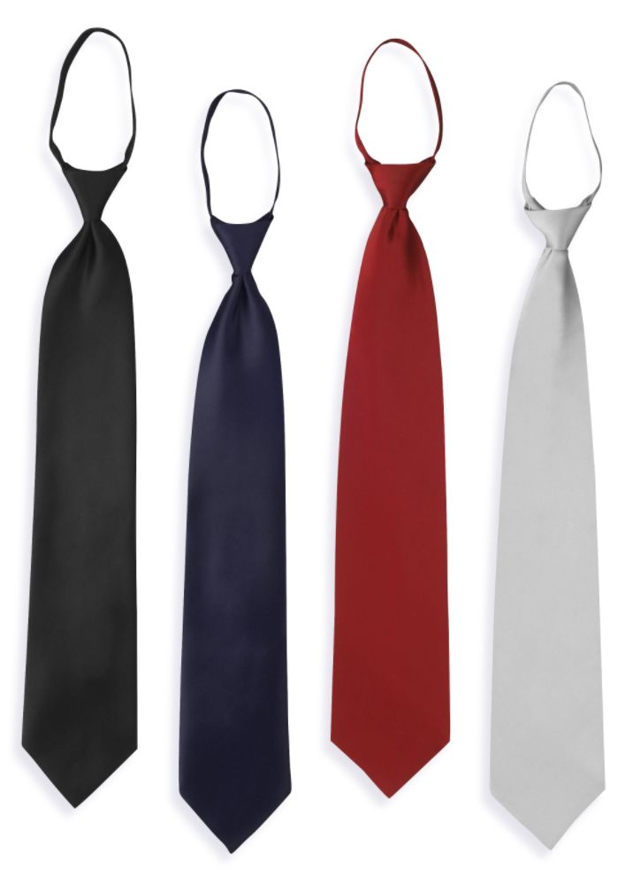 Comfort Zone Solid Zipper Tie