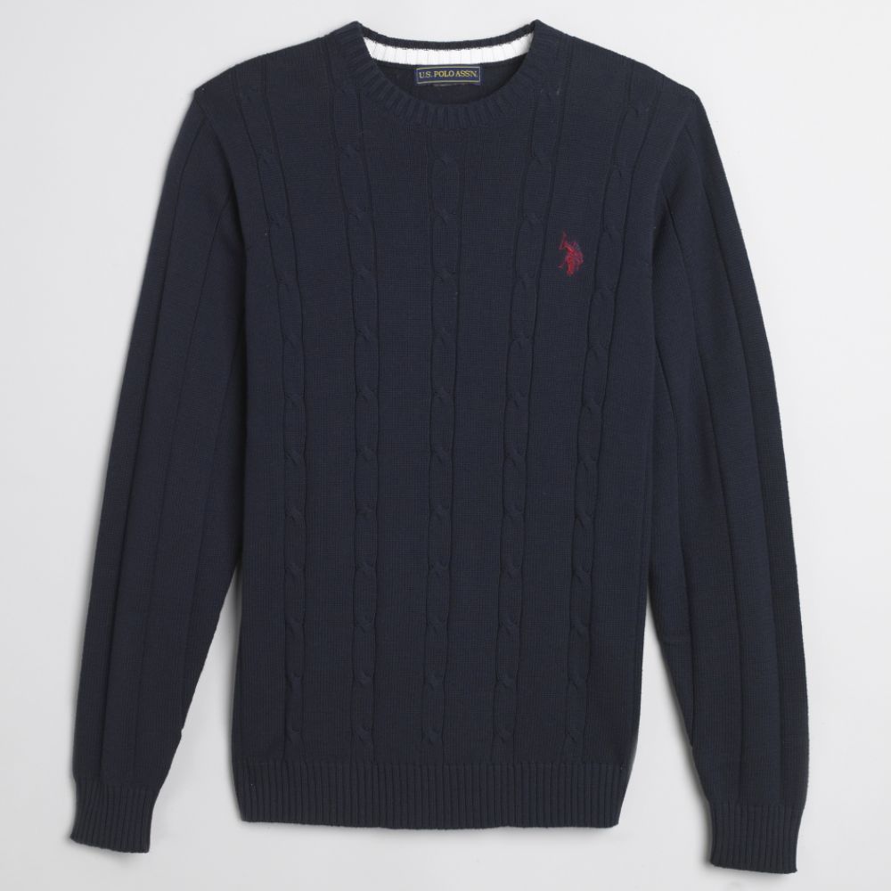 U.S. Polo Assn. Crewneck Cable Knit Sweater
