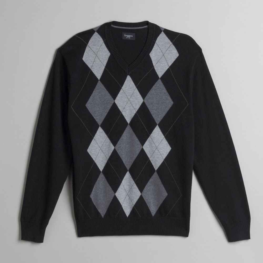 Haggar Men's Fine Gauge Argyle Sweater