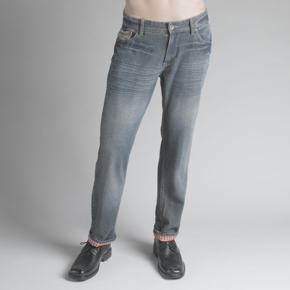 Roebuck & Co. Men's Denim Plaid Cuff Pants at Sears.com