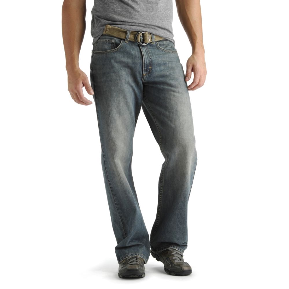 LEE Men's Dungarees Relaxed Belted Bootcut Jean