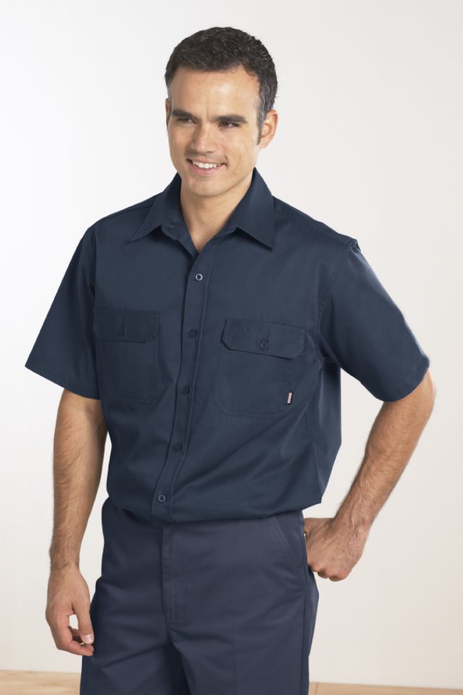 Craftsman Short Sleeve Twill Shirt with Teflon® fabric protector