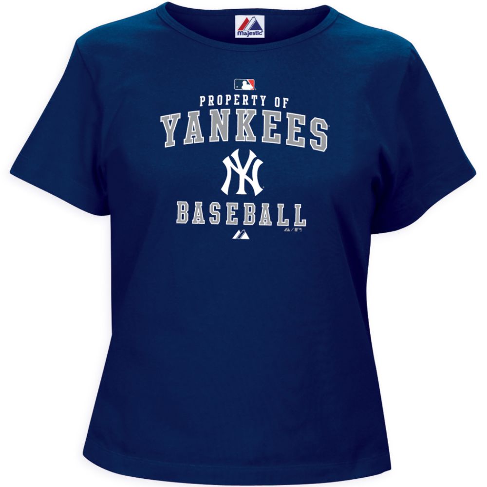 Majestic Athletic New York Yankees  Womens Property Of Short Sleeve Tee