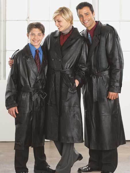 Excelled Men's Classic Double-Breasted Leather Trench Coat at Kmart.com