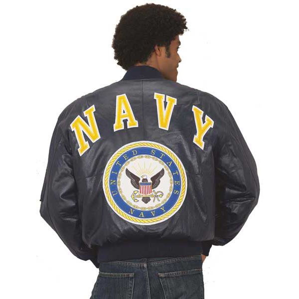 Excelled Men's Navy Insignia Leather Jacket at Kmart.com