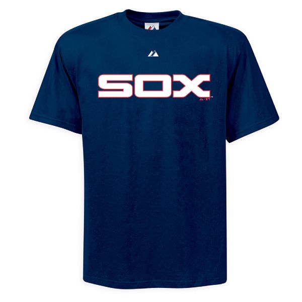 Majestic Athletic Chicago White Sox Official Workmark Short Sleeve Tee Shirt