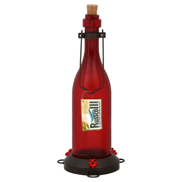 Russco III Hummingbird Feeder, Red Frosted Pattern, 1 feeder