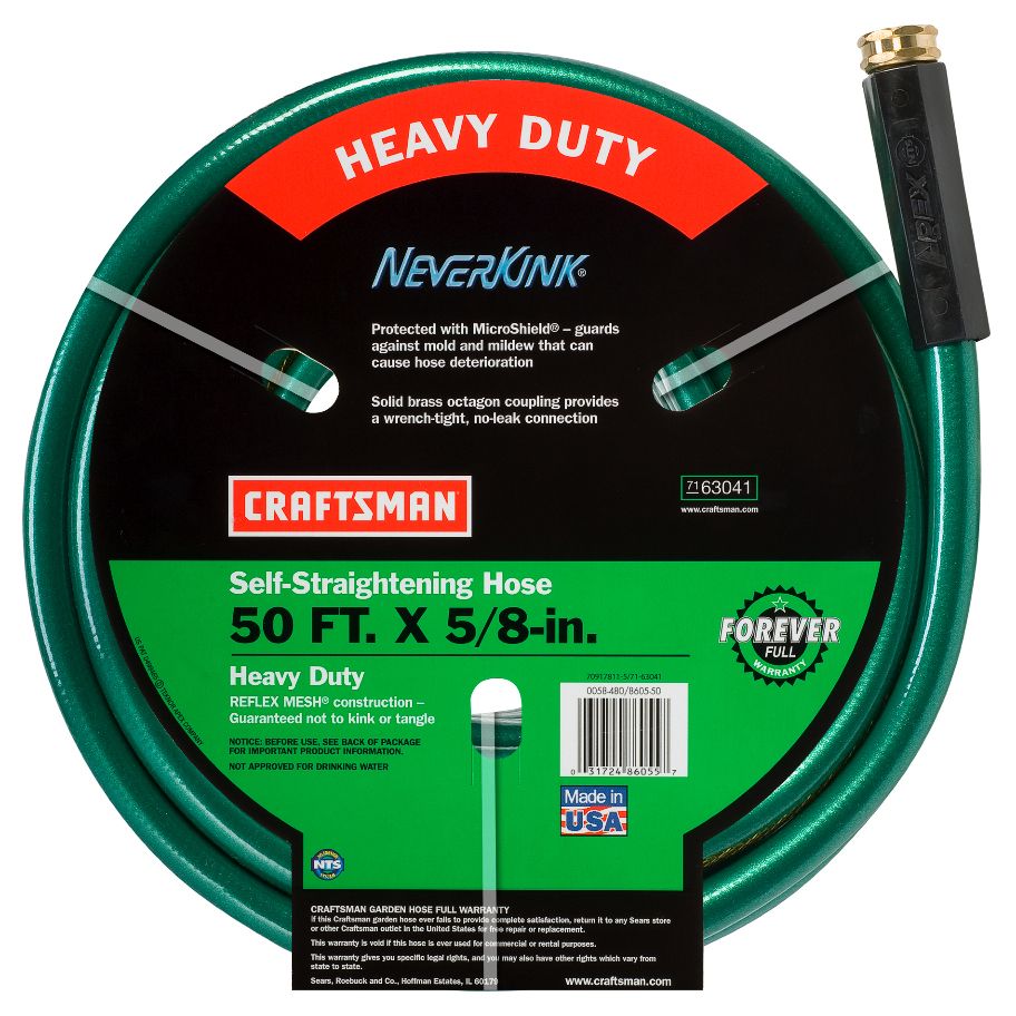 Craftsman Heavy Duty Neverkink Self-Straightening Hose - 50 ft.