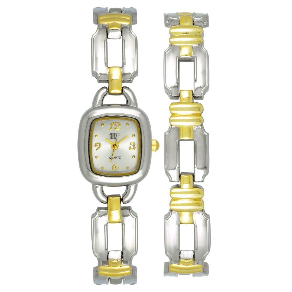 Gruen Ladies Two-tone Watch and Bracelet Gift Set at Sears.com