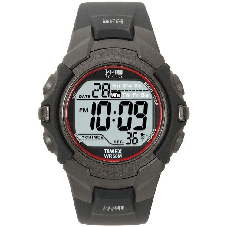 Timex Mens 1440 Black Resin Digital Sport Watch