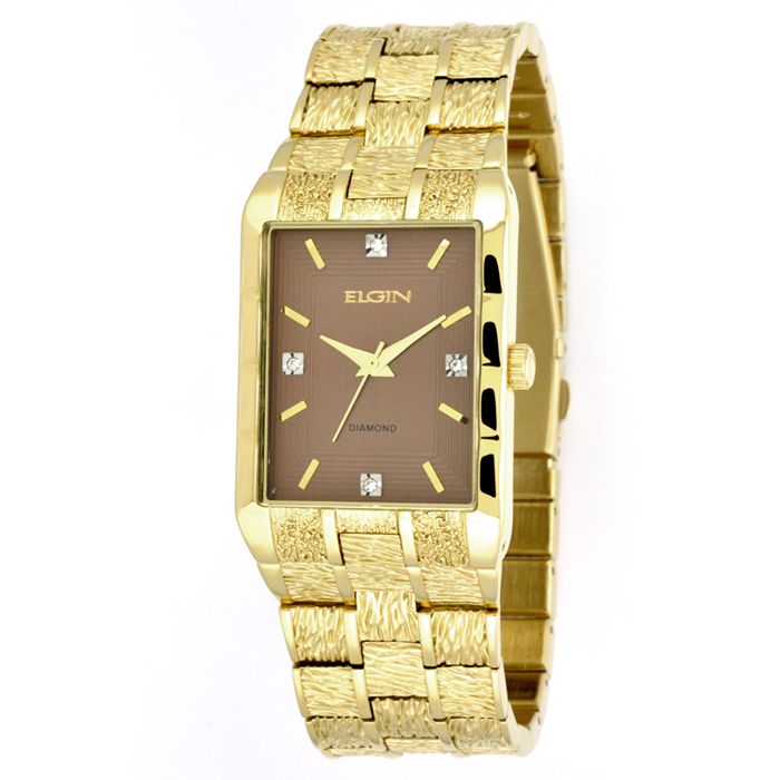 elgin mens diamond watch
