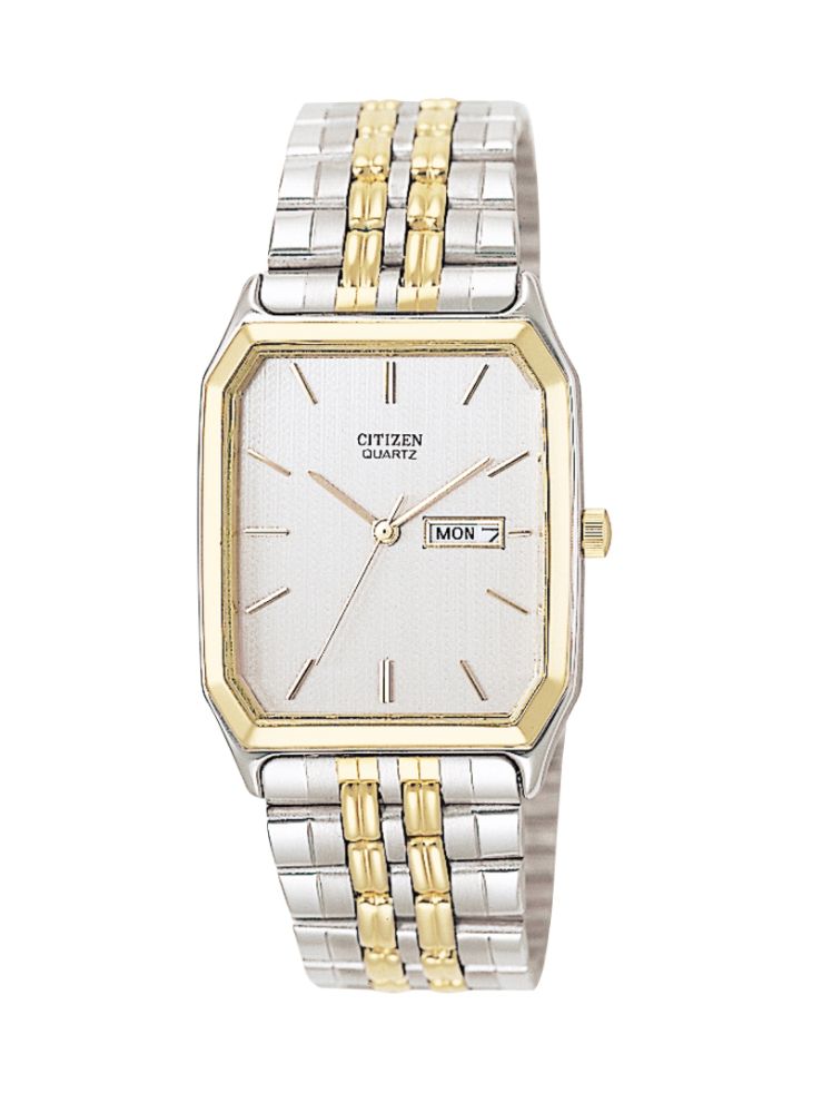 Citizen Men's Dress Watch With Gray Dial And Two Tone Line Band