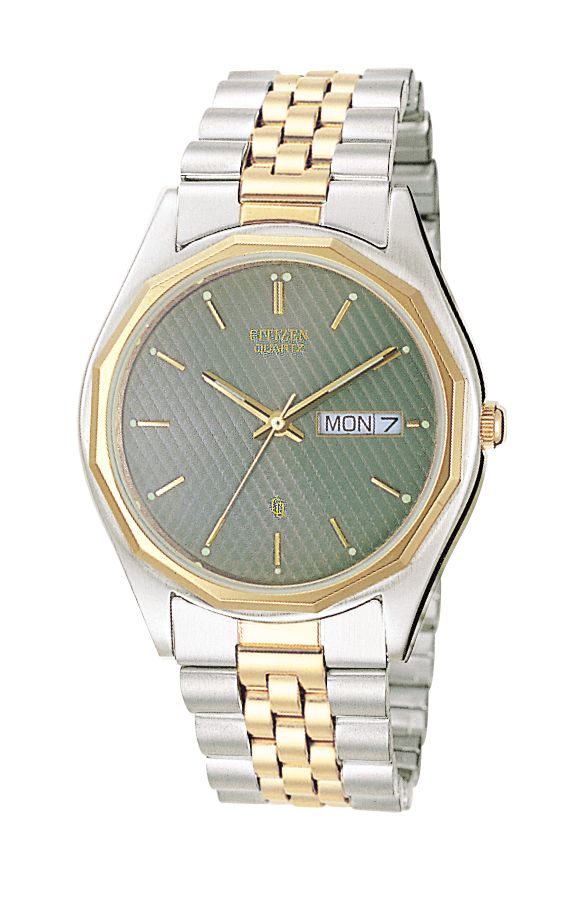 Citizen Men's Two Tone Watch With Stainless Steel Case, Gray Dial And
