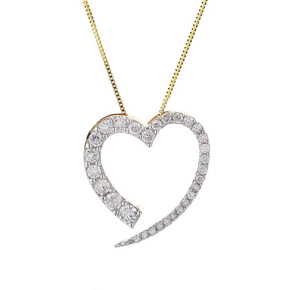 Celestial Star(tm) 1/2 cttw Diamond Journey Heart Pendant